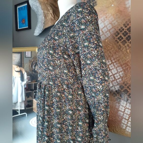 Floral Ruffled Long Sleeve Maxi Dress - Picture 9 of 16